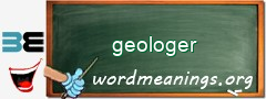 WordMeaning blackboard for geologer